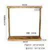 Soporte de madera maciza color nogal para collares, Estante de almacenamiento para pulseras, Soporte de exhibición de joyas para rosarios budistas, Cadenas de suéter y pulseras