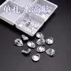 Zircón Blanco en Forma de Lágrima Piedra Suelta de un Solo Agujero Piedra Preciosa en Forma de Pera Accesorios para Pendientes DIY Piedra de Zirconia Cúbica Perforada
