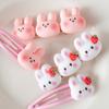 Pinza para el cabello de conejo rosa de dibujos animados, linda niña, flequillo lateral, pinza BB, pinza de pico de pato para todo, accesorios para el cabello coreanos para niños