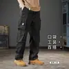 Pantalones de Trabajo Estilo Americano para Hombre, Pantalones Largos Casuales Finos Sueltos de Pierna Recta, Tendencia Versátil Multibolsillos Duraderos de Ropa de Trabajo