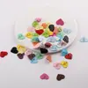 Parche de Anillo Brillante con Forma de Corazón Pintado de Colores Funda para Teléfono Correa de Teléfono Hecha a Mano DIY Hebilla Accesorios Pequeños