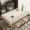 Mantel Romántico Francés Impermeable a Prueba de Aceite a Prueba de Quemaduras Ovalado para Mesa de Café Mesa de Comedor 2026 Nuevo Estilo Blanco Nieve Crema Suave