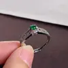 Anel Girassol Verde Imperial em Ouro K Banhado com Jade Natural A-Grade Verde Gelo da Guatemala com Tamanho Ajustável