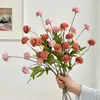 Color de otoño 5 cabezas de pompón diente de león flor artificial ramo de flores secas exhibición de flores falsas decoración mesa de comedor arreglo floral cross-border dropshipping