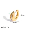 Moderna Orejera de Acero Inoxidable en Forma de C de Oro de 18 Quilates para Mujer, Elegante y Sencilla, Clip para Oreja Incrustado con Diamantes, Joyería para Oreja sin Perforación, No se Desvanece