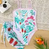 Novo Conjunto de Roupa de Banho Feminina Duas Peças Estilo Europeu e Americano 2026, Roupa de Banho com Estampa Fresca, em Estoque, Atacado do Fabricante