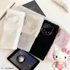 Luvas de Pelúcia Meio Dedo Estilo Coreano para Outono e Inverno para Estudantes, Escrita, Uso no Escritório, Luvas Quentes com Strass Gatinho Kt, Luvas Sem Dedos