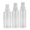 Envase cosmético Empaque de botella pequeña Material de empaque 30ml 50ml 60ml 100ml Botella pequeña con atomizador Botella pulverizadora de niebla fina Botella pulverizadora de plástico PET