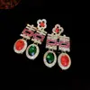 Brincos redondos em forma de gota de água com agulha de prata, diamantes, pérolas e cristais, brincos retrô estilo vintage, acessórios de ouvido femininos simples e modernos
