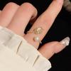 Anillo de Perla Tulipán Moda para Mujer Diseño Nicho Capullo de Flor Anillo de Dedo Nueva Apertura Anillo de Dedo Ajustable Venta al por Mayor