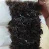 Em estoque Tecido de pelo de coelho listrado 10mm, veludo de coelho pelo de coelho pelúcia listrada tecido para brinquedo roupa boneca