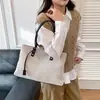 Bolso tote vintage de ante de gran capacidad, bolso de mano versátil para el trabajo, bolso de hombro, diseño de nicho, bolso casual para debajo del brazo