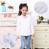 Venta Directa de Fábrica Camisa Blanca de Algodón de Manga Larga para Niños Gorditos, Talla Grande Ajuste Holgado