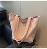 Bolso de mano casual versátil estilo perezoso, nuevo estilo, texturizado, coreano, para estudiante, de hombro, gran capacidad, versátil, para llevar debajo del brazo