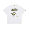Transfronterizo En Stock Bape Suministro Estable a Largo Plazo Para Hombres y Mujeres Casual Deportivo Puro Algodón Manga Corta Cómodo Moda Camiseta