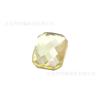 Manicura Rectangular Octagonal Diamante Plano Fondo Super Brillante Oro Cristal Champagne Vidrio Decoración de Diamantes Accesorios Populares para Uñas