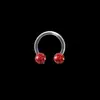 Joyería de moda de venta caliente transfronteriza, aro para piercing de bola totalmente incrustada en varilla acrílica suave, aro para la nariz, anillo de herradura para el tabique nasal, aro para el labio