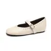 Primeira Reunião Temporada Rebite Plano Aumento Interno Corte Baixo Sapatos Únicos Feminino Verão Pés Gordos Pés Largos Solado Macio Sapatos Mary Jane Tamanho Grande