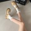 Zapatos de Mujer de Suela Gruesa y Boca Baja Estilo Francés Vintage para Verano 2025, Versátiles Zapatos Mary Jane para Combinar con Faldas