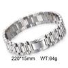 Popular cadena de correa de acero inoxidable joyería personalidad multi-tamaño cadena de reloj pulsera de moda cadena de reloj para hombres y mujeres