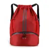 Mochila de Baloncesto con Separación Húmeda y Seca, Bolsa de Natación, Bolsillo con Cierre de Cordón, Mochila Escolar de Doble Hombro, Bolsa de Almacenamiento Deportiva para Hombre, Bolsa Impermeable para Zapatos