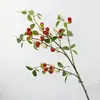 Rama Grande de Fruta de Frambuesa Simulada Flor Falsa Bayas Rojas Decoración de Sala de Estar Accesorios para Fotografía de Bodas Arreglo Decoración Venta al por Mayor