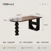 Mesa de Comedor de Madera Maciza Estilo Francés de Mediados de Siglo para Hogares Pequeños, Escritorio Semi-Circular de Pared, Mesa Isla Retro Bauhaus, Mesa de Café