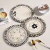 Tapete de Café Retrô Recém-Atualizado, Material Simples e Macio de Lama Diatomácea, Isolante Térmico, Antiescaldante, Tapete de Tigela e Prato de Luxo Leve, Xícara de Chá