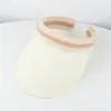Novo chapéu alto vazio infantil estilo coreano, protetor solar de verão, chapéu de palha fino e respirável de aba grande para bebês meninos e meninas