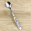Cuchara de café con mango de cerámica creativa, tenedor de fruta, cuchillo y tenedor para pastel de luna, venta al por mayor directa de fábrica