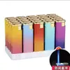 Encendedor Metálico a Prueba de Viento Hecho a Medida con Impresión Publicitaria, Grabado de Logo, Modelo Nuevo, Llama Abierta Desechable, Venta al por Mayor desde el Fabricante