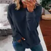 Roupas Femininas Transfronteiriças Europeias e Americanas 2024 Amazon Tops Outono e Inverno Novos Cores Puras Estampadas Soltas Moletons de Cor Pura Roupas Femininas