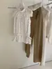 Wgwe2026 Chal de Verano Estilo Coreano Estilo Retro Lunares Encaje Ceñidor de Cintura Cuello Redondo Sin Mangas para Mujer W10057