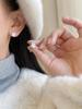 Aretes de perlas con aguja 925 para mujer, colgantes en la parte trasera, estilo ins, nuevo estilo caliente, modernos, lisos, circulares, nicho, aros para la oreja, venta al por mayor