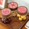 Pote de Vidro Selado Dupla Felicidade Estilo Chinês, Pote de Vidro para Armazenamento de Lanches, Pote de Vidro com Boca Rosqueada, Garrafa de Vidro, Pote para Chá