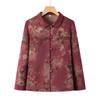 Camisa de manga larga de primavera para mujeres de mediana edad y mayores, ropa de abuela para madres mayores, camisa de solapa de primavera y otoño para mujeres