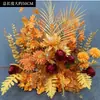 Novo Suporte de Chão para Flores de Casamento 50cm Flores Realistas Decoração de Casamento Arranjo de Flores Palco T Flores para Corredor Flores Artificiais de Casamento