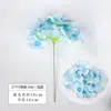 Hortênsia artificial de cabeça única no atacado para decoração de casamento, materiais de fundo e uso especial para vitrines de shoppings e paisagismo de paredes de flores