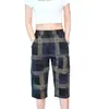 Shorts Masculino de Verão Cropped de Perna Reta, Tecido Fino Elástico Respirável, Xadrez, Moda Versátil, Calça Casual