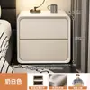 Mesita de Noche Ultraestrecha, Gabinete de Almacenamiento Simple, Gabinete Estrecho para Espacios Pequeños en el Dormitorio con Cajones de Madera Maciza, Estante Pequeño Creativo para Mesita de Noche