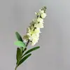 Violeta Artificial, Delfínio de Haste Única, Arranjo Floral Decorativo para Casamento em Hotel, Flor Artificial para Decoração de Casamento, Material de Flor Artificial