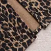 Saia justa da moda para mulheres, novidade outono 2026 cintura alta emagrecedora estampa de leopardo saia lápis com fenda, saia elegante de comprimento médio