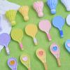 Bádminton de Dibujos Animados Miniatura Raqueta Pegamento de Crema DIY Accesorios Caseros de Resina Agujero Zapatos Zapatos Flor Pasador Cabeza