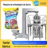 Máquina de embalagem em rolo de filme máquina automática de embalagem de pirulito equipamento de embalagem vertical de doces máquina de embalagem vertical