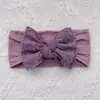 Accesorios Europeos y Americanos de Nuevo Estilo para Bebé, Nylon Suave, Diadema Ancha de Lazo de Color Caramelo para Niños, Diadema para Bebé para Cuatro Estaciones