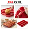 Forma de Silicone para Bolo de Grau Alimentício Transfronteiriça com 12 Cavidades Redondas para Muffins, Resistente a Altas Temperaturas, Fácil de Desenformar, Ferramenta de Assar no Forno