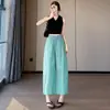 Calça casual de papel e couro com modelagem de balão, nova para o verão, para mulheres baixinhas, leve, estilo japonês, modeladora e com proteção solar, feita de algodão