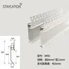 Rodapié Empotrado de Aleación de Aluminio con Yeso Pre-Empotrado, Zoclo de Piso en Forma de L, Rodapié Metálico Empotrado Invisible Oculto en Forma de H