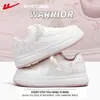 Zapatillas Warrior para Mujer Primavera 2026 Nuevas Casual Lazo Deportivo Versátil Aumentan la Altura Suela Gruesa Zapatos Blancos B