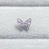 Brincos de Borboleta de Liga de Titânio Colorida com Zircônia Astmf-136 Titânio G23 Rosca Interna Zircônia Brincos de Lábio Cabeça de Joia